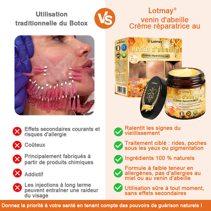 "Fabriqué et expédié de France|✅ Boutique officielle✨lotmay® venin d'abeille Crème réparatrice au 🔥 DERNIER JOUR - 80 % DE RÉDUCTION 💎"