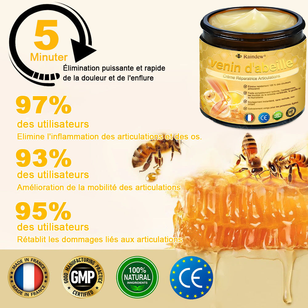 Raindew®venin d'abeille Crème Réparatrice Articulations(En particulier pour les personnes âgées & SOFCOT recommande)