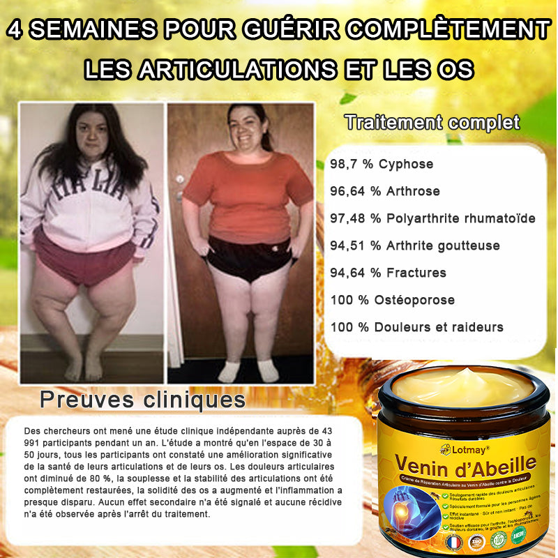 Lotmay® Crème de Réparation Articulaire au Venin d’Abeille contre la Douleur🐝🐝(Spécialement pour les personnes âgées)