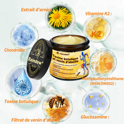 Raindew® 🐝  Botulinum Toxin & Bee Venom Pain-Relief Bone Healing Cream (crème cicatrisante osseuse à base de toxine botulique et de venin d'abeille)