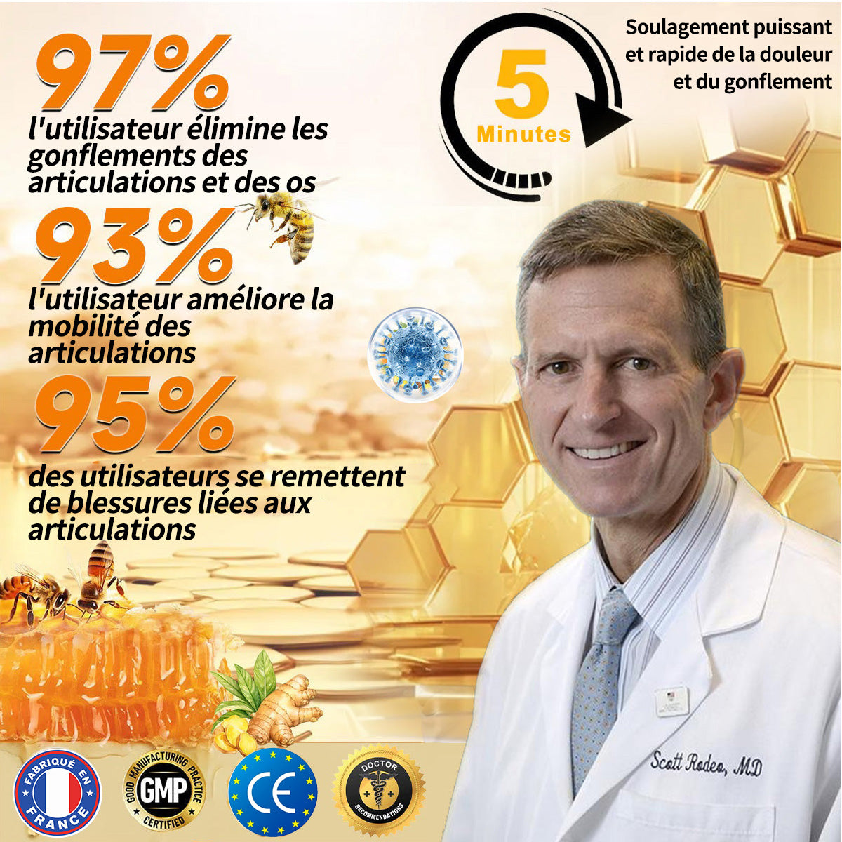 Raindew® 🐝  Botulinum Toxin & Bee Venom Pain-Relief Bone Healing Cream (crème cicatrisante osseuse à base de toxine botulique et de venin d'abeille)