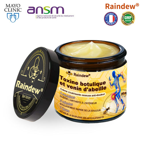 Raindew® 🐝  Botulinum Toxin & Bee Venom Pain-Relief Bone Healing Cream (crème cicatrisante osseuse à base de toxine botulique et de venin d'abeille)